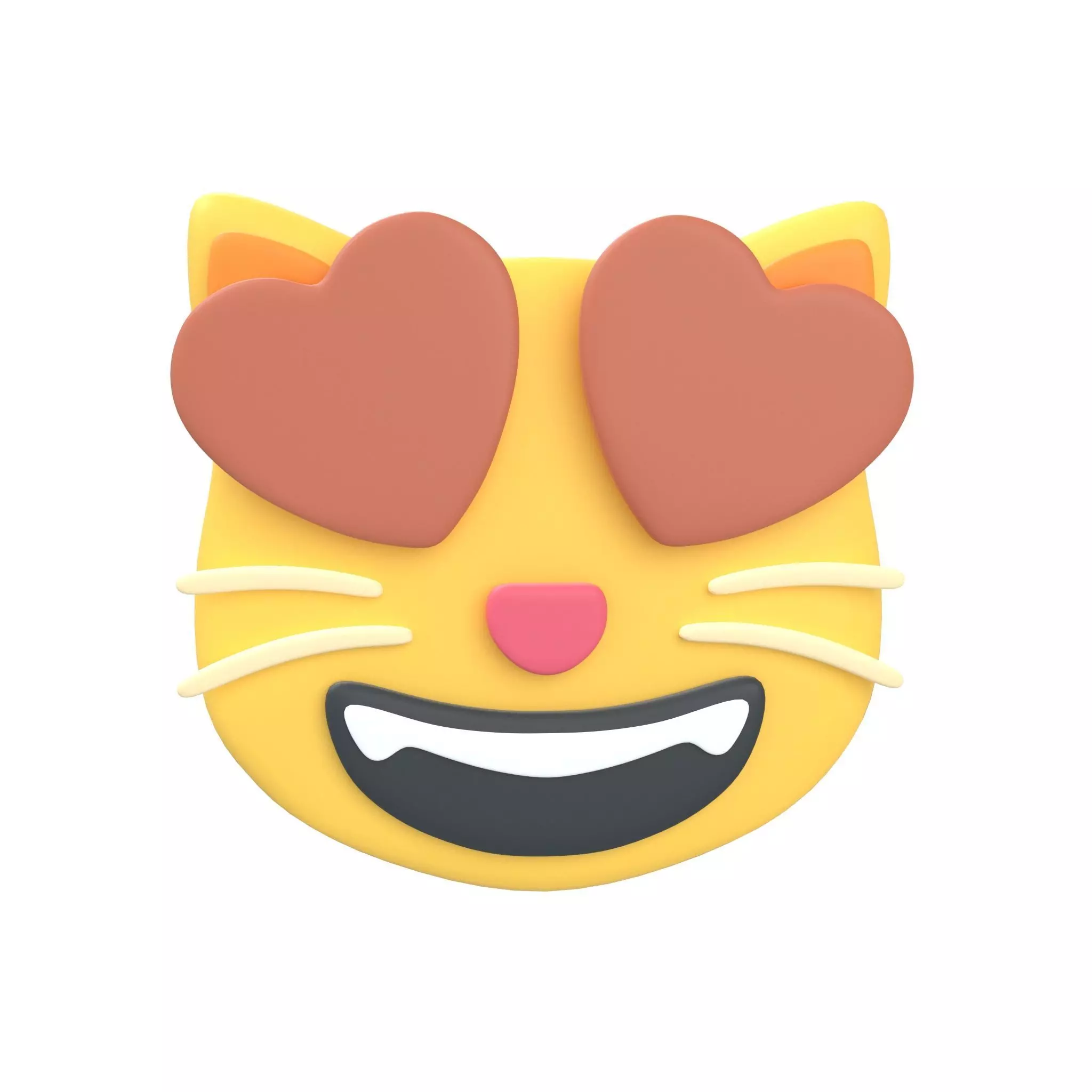 Twitter Smiling Cat with Heart-Eyes V1 007 Low-poly 3D model_0
