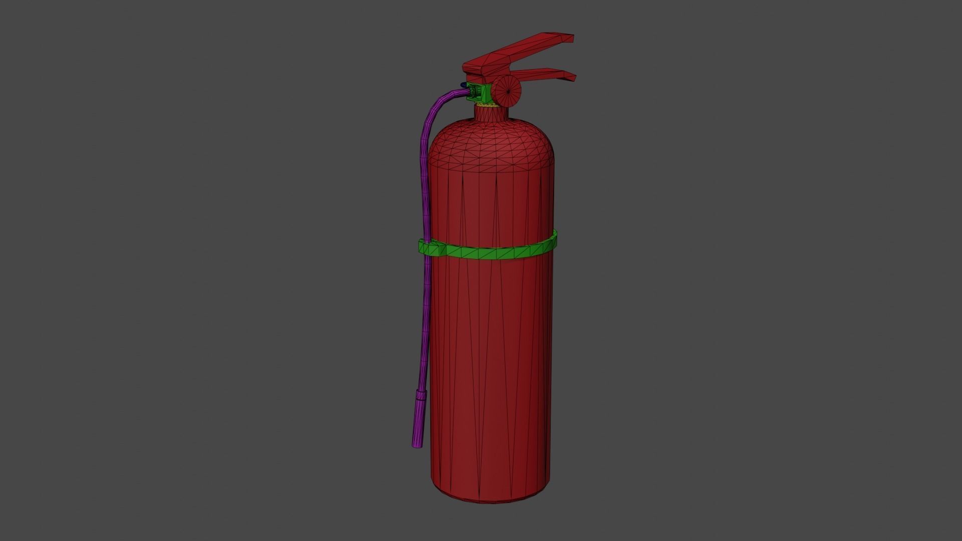 Low Poly Fire Extinguisher Low-poly 3D model_7