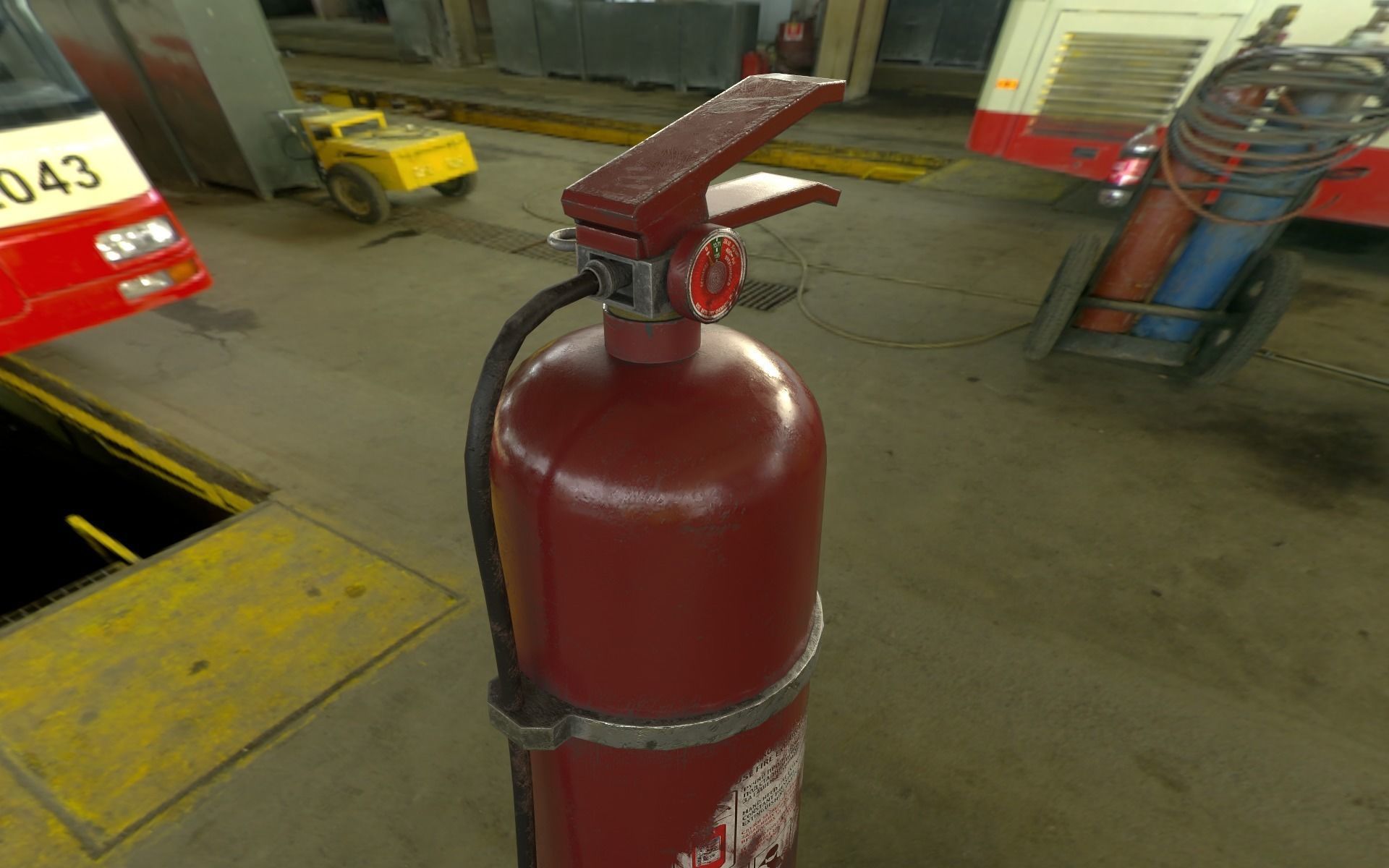 Low Poly Fire Extinguisher Low-poly 3D model_5