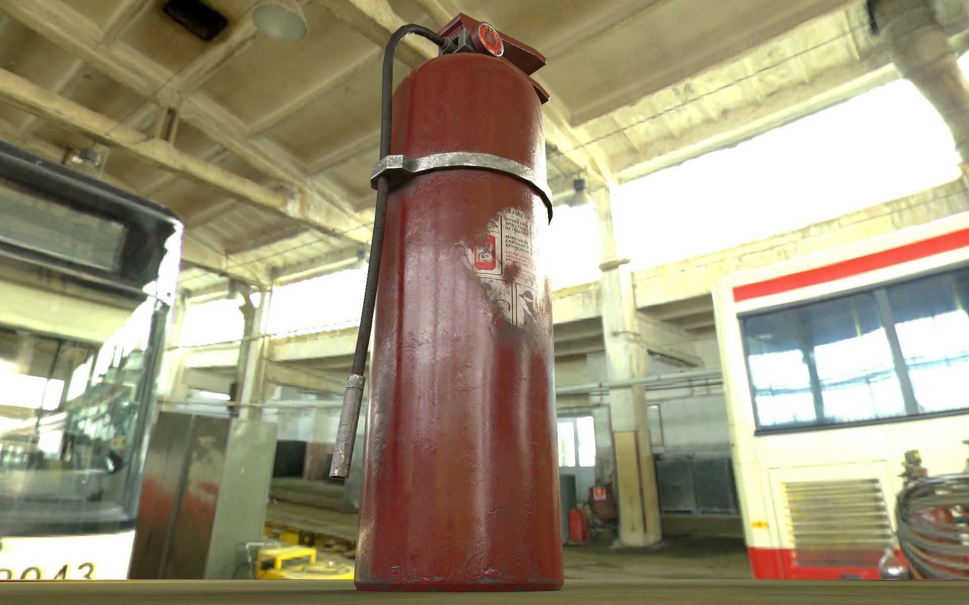 Low Poly Fire Extinguisher Low-poly 3D model_3
