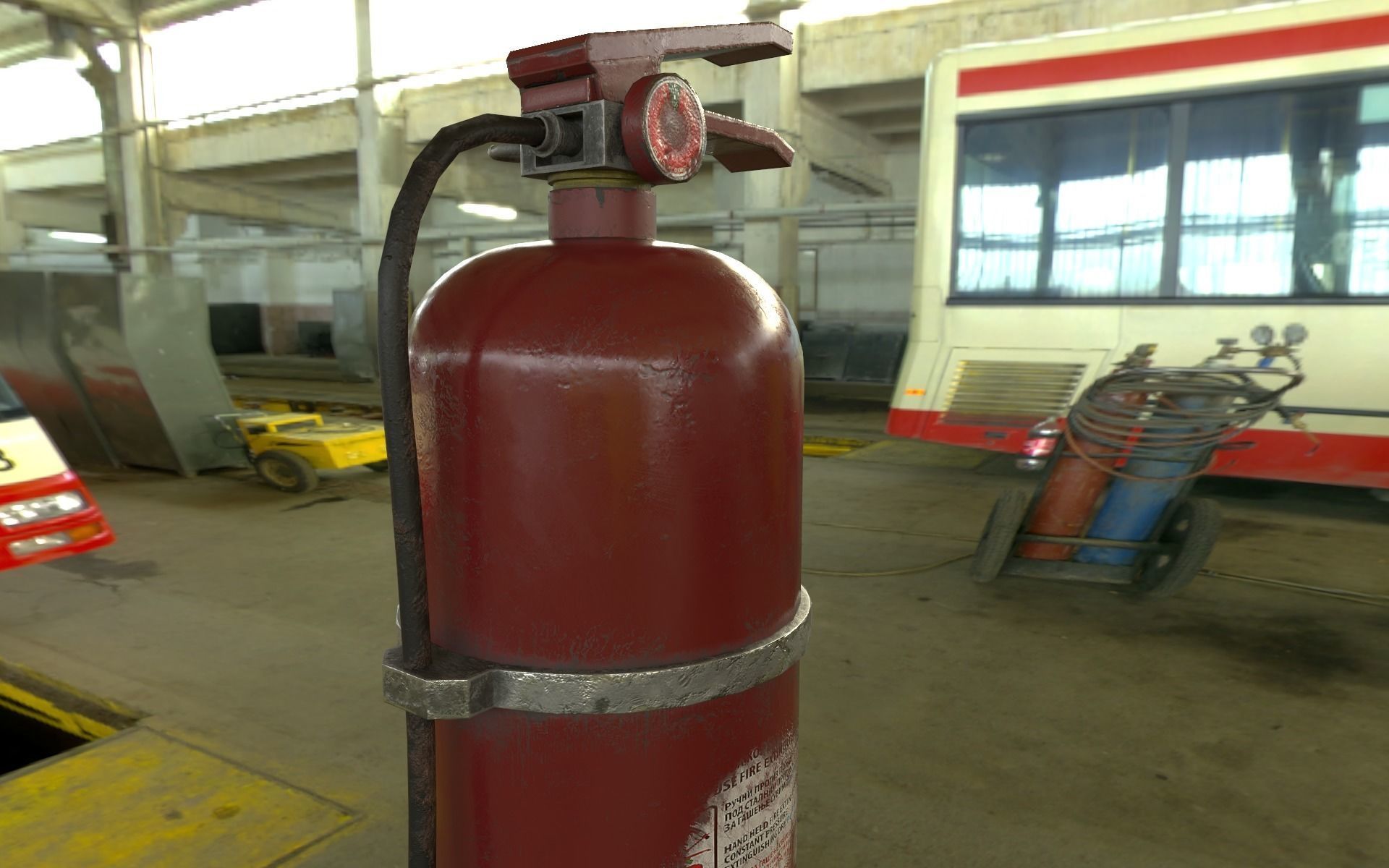 Low Poly Fire Extinguisher Low-poly 3D model_4