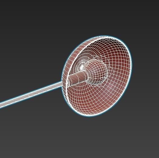 fliar pendant light with three balls hanging from it 3D model_4