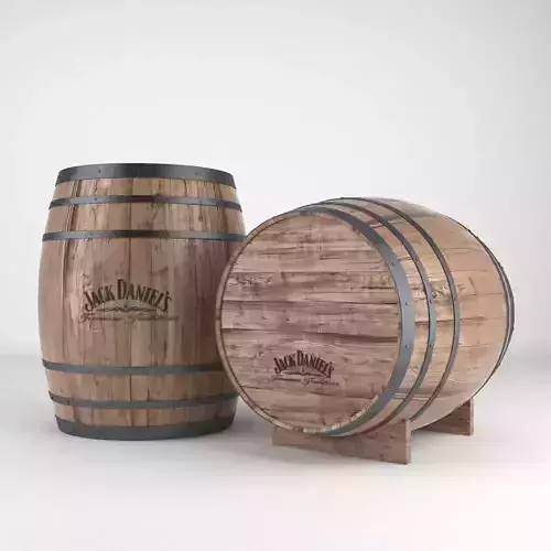 Jack Daniels Whiskey Barrel 3D model