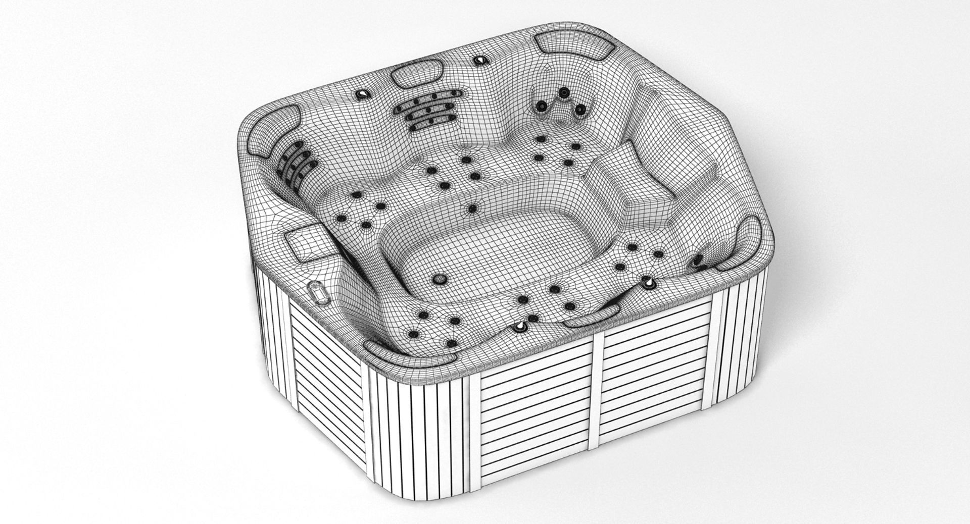 Whirlpool 6 Person Hot Tub 3D model_9