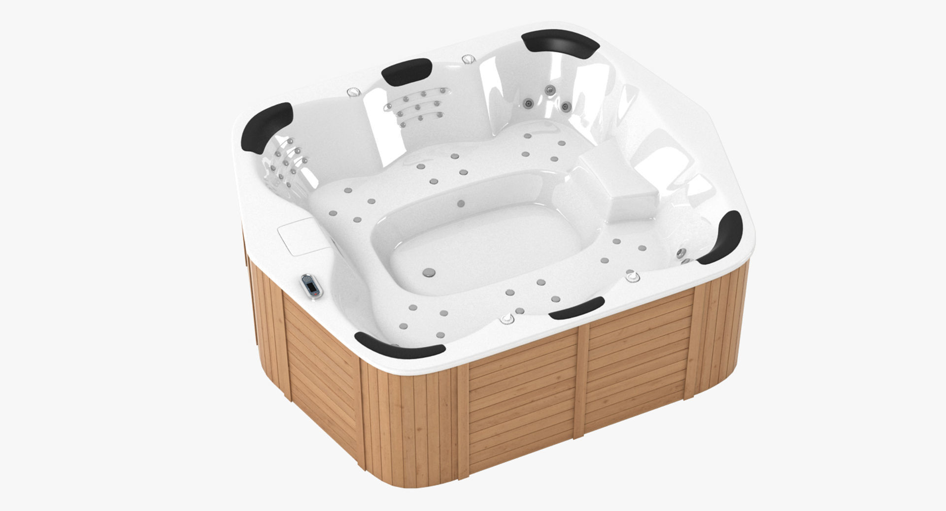 Whirlpool 6 Person Hot Tub 3D model_11