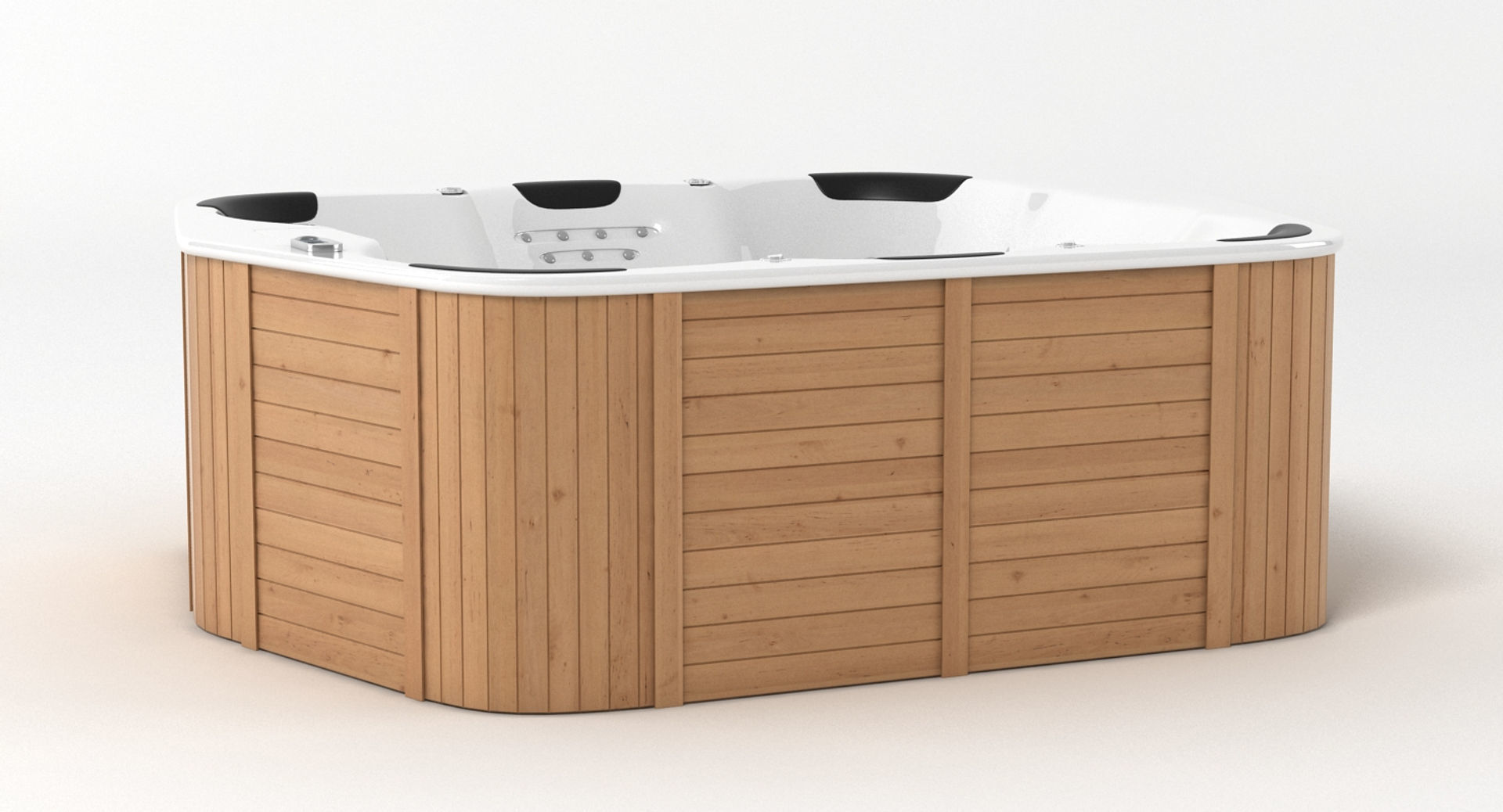 Whirlpool 6 Person Hot Tub 3D model_2