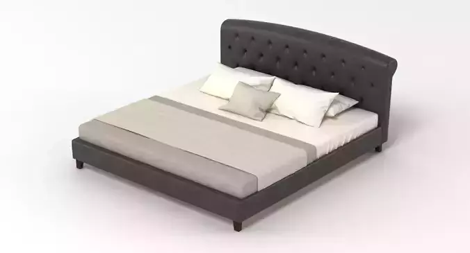 Bed 7 with upholstered headboard