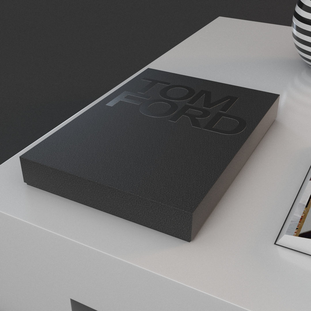 Couch Table and Decor 3D model_4