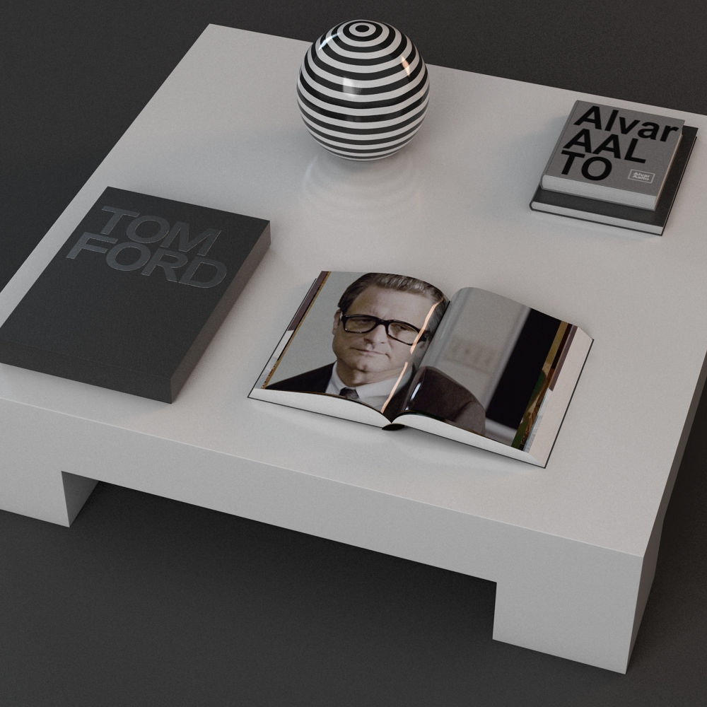 Couch Table and Decor 3D model_8