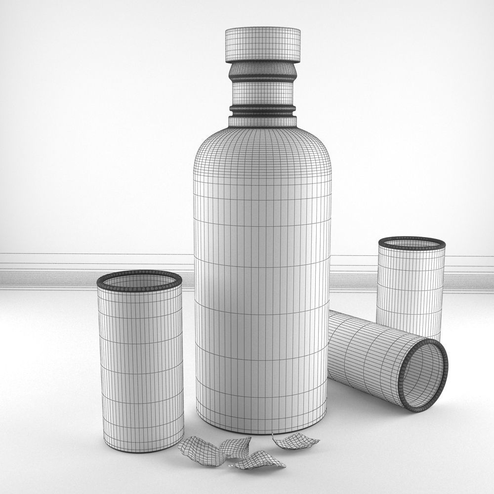 Decanter and Shot Glass 3D model_7