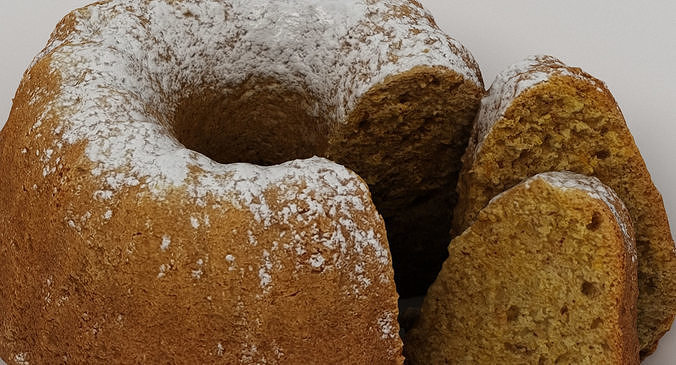 Guglhupf Cake 2 3D model 3