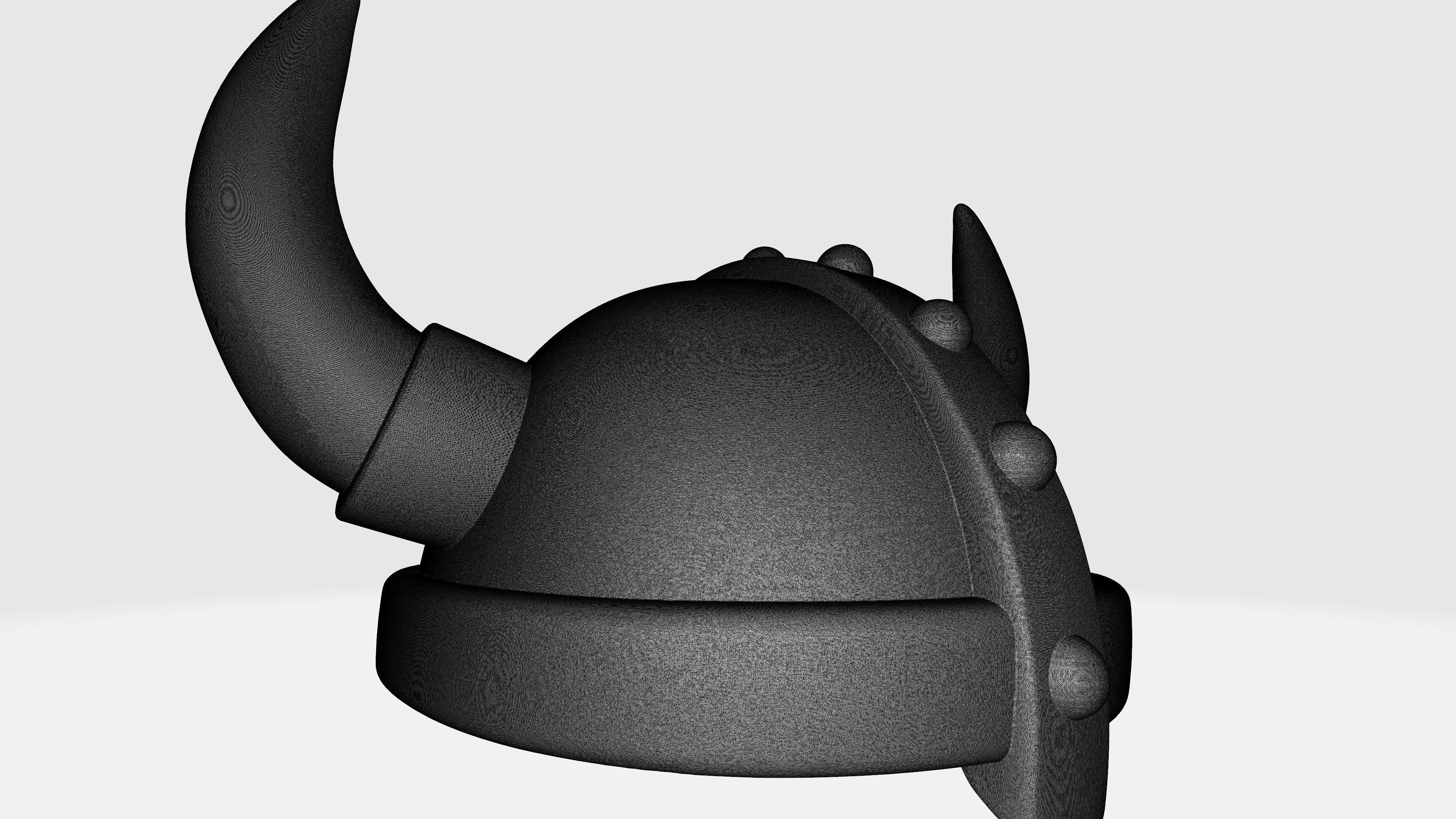 Viking helmet mesh  3D model_1