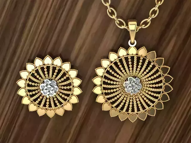 Beautiful Plain Locket Set