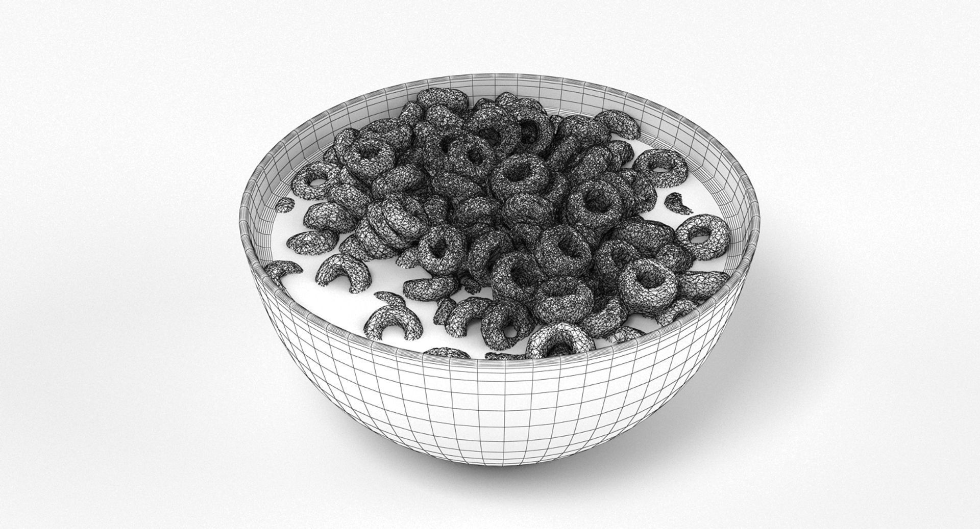 Bowl of Cereal 3D model_4