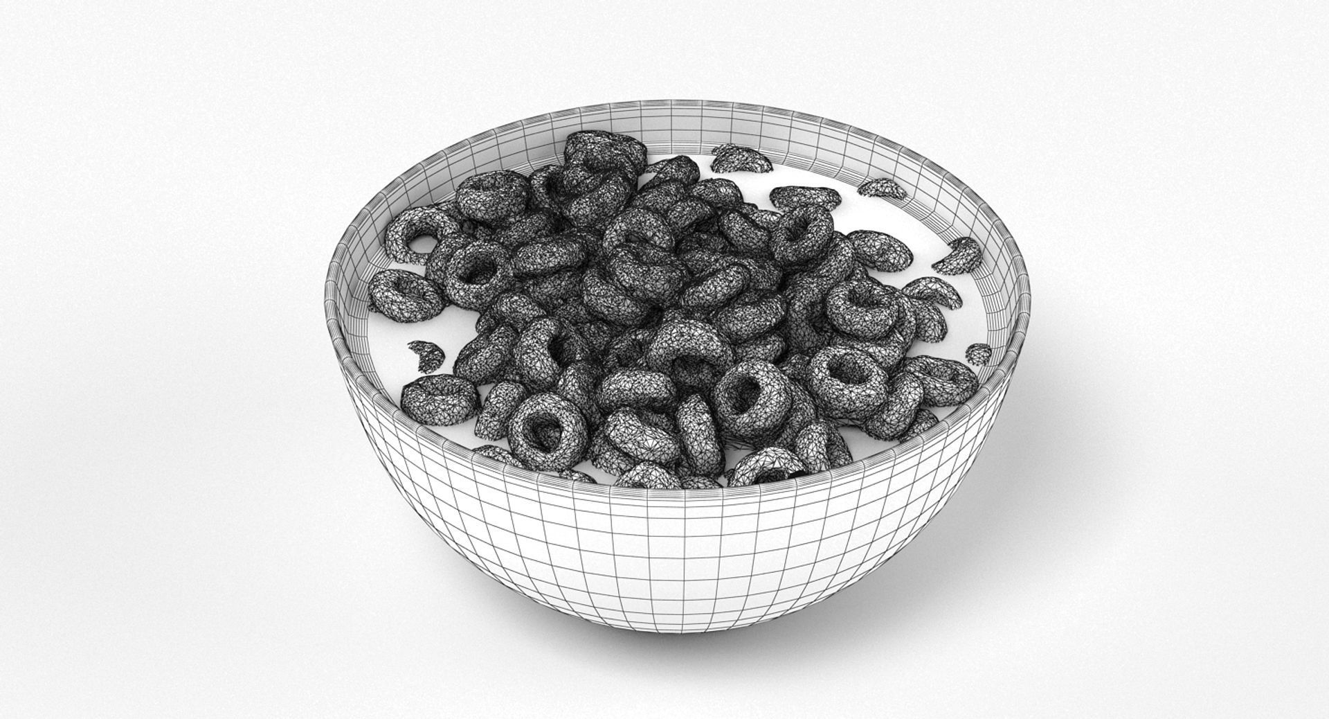 Bowl of Cereal 3D model_1