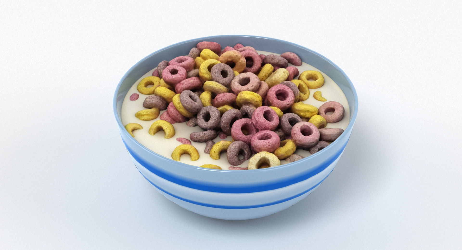 Bowl of Cereal 3D model_3