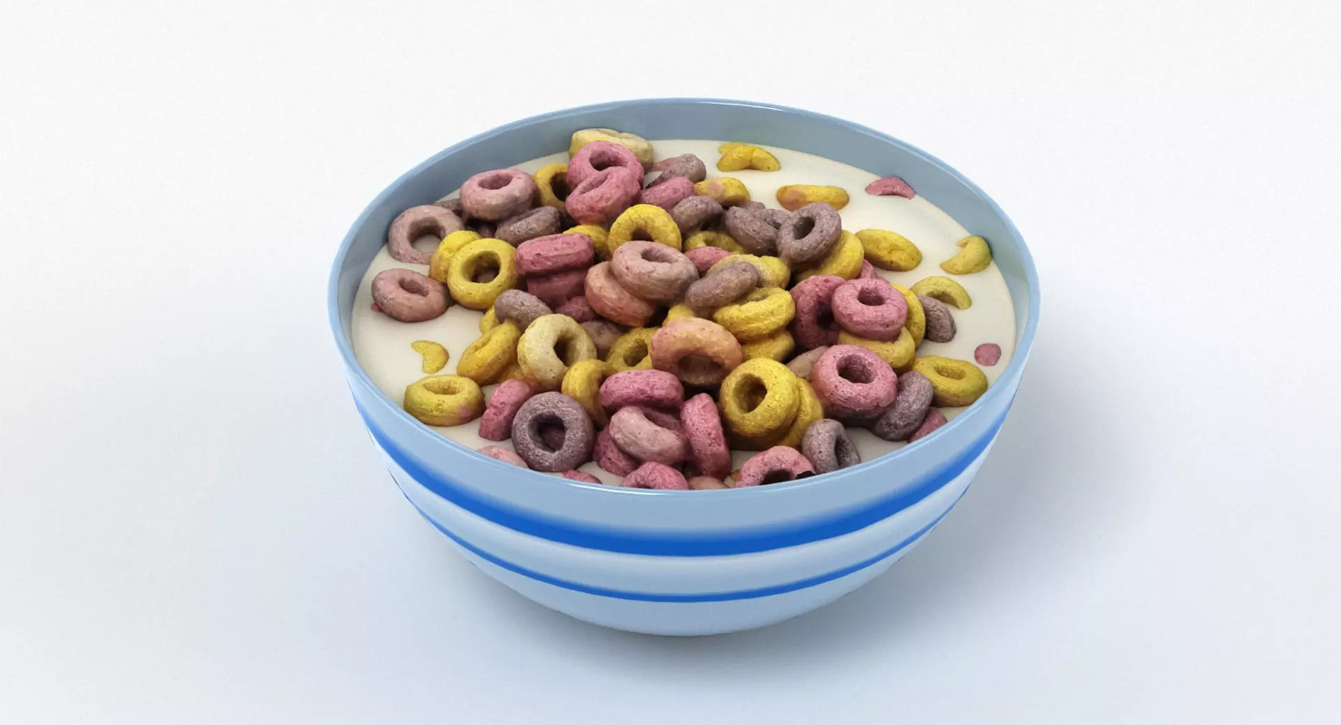 Bowl of Cereal 3D model_0