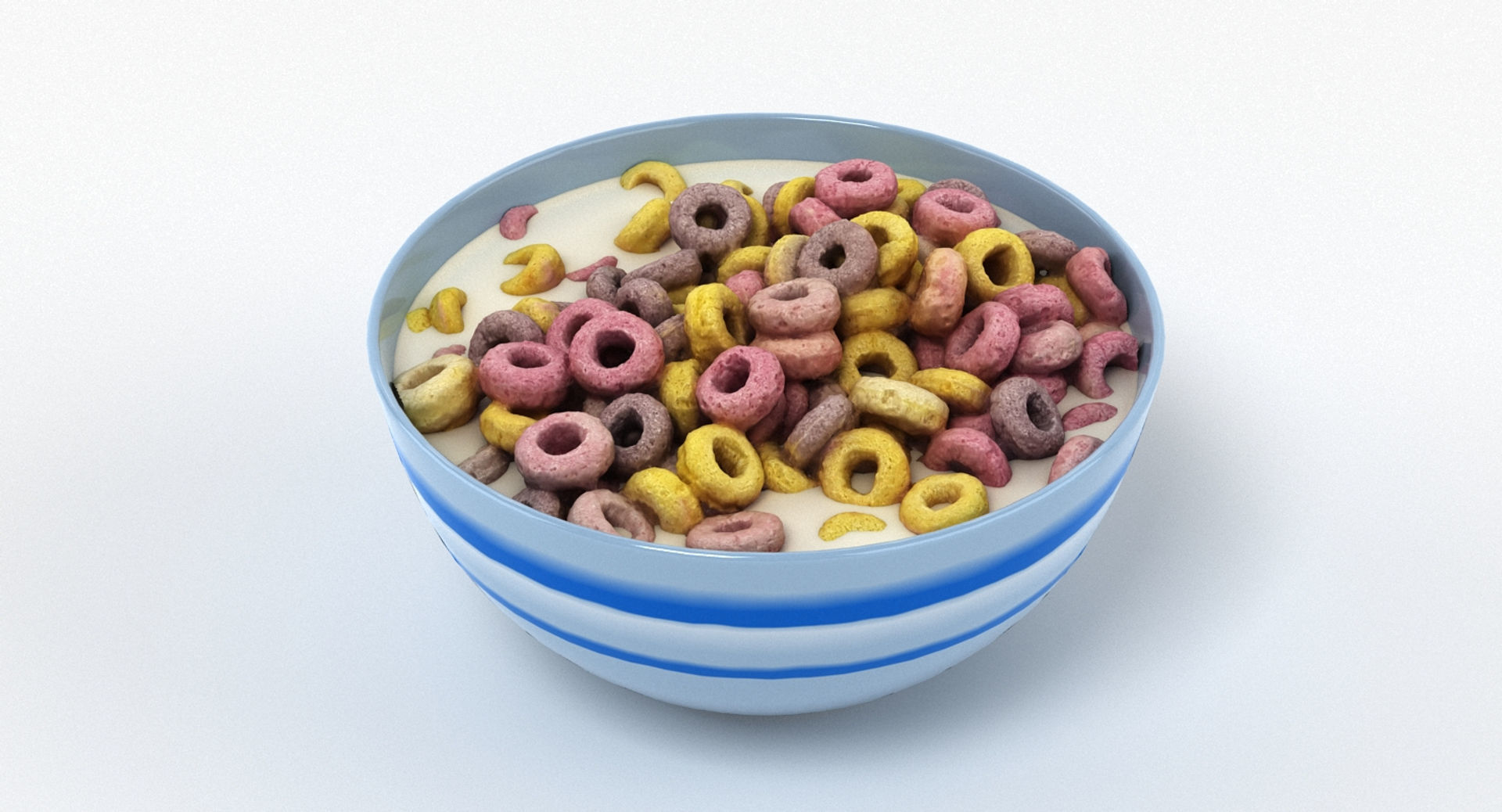 Bowl of Cereal 3D model_2
