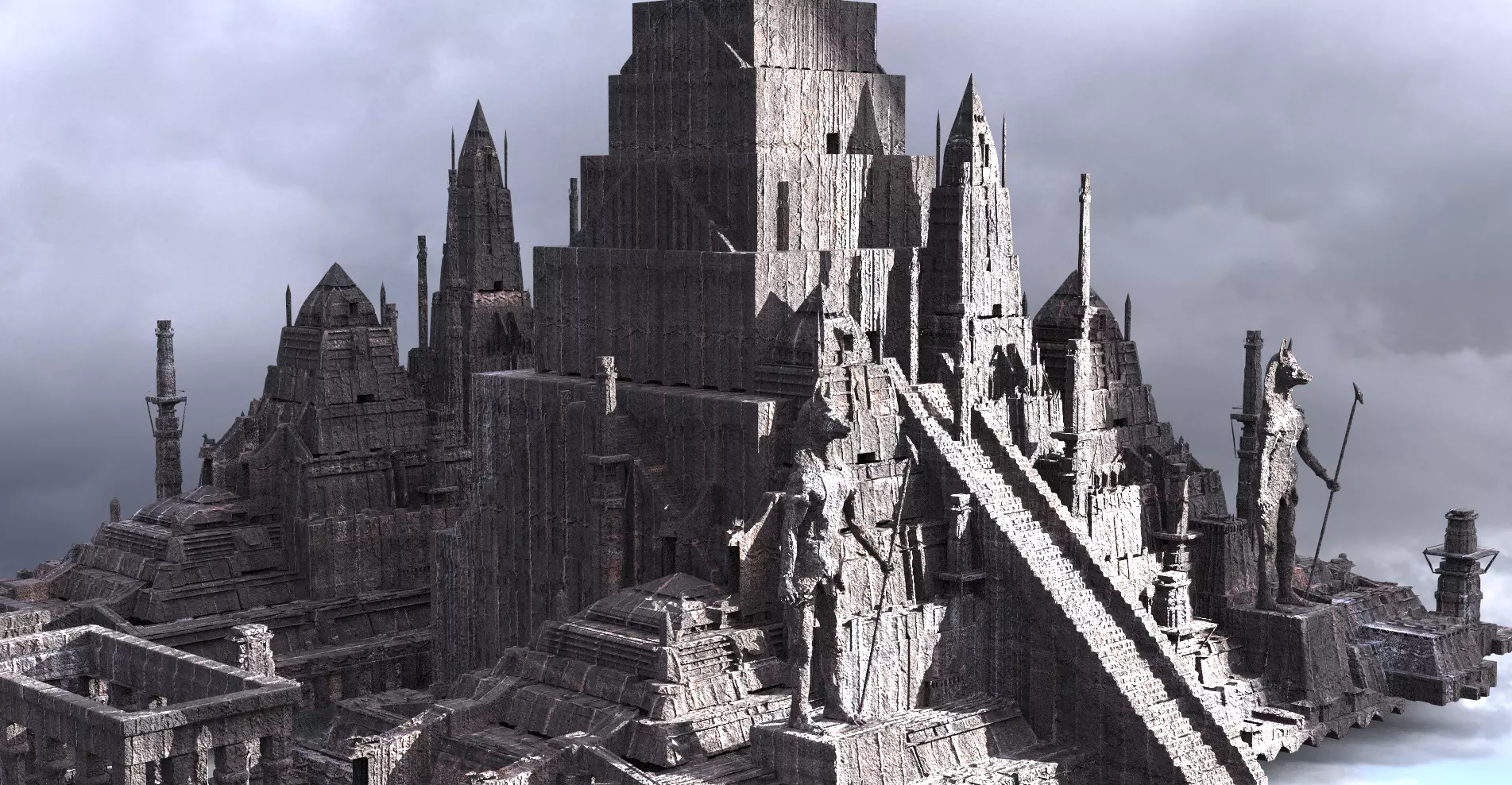 Arch pyramid of Anubis 3D model_0