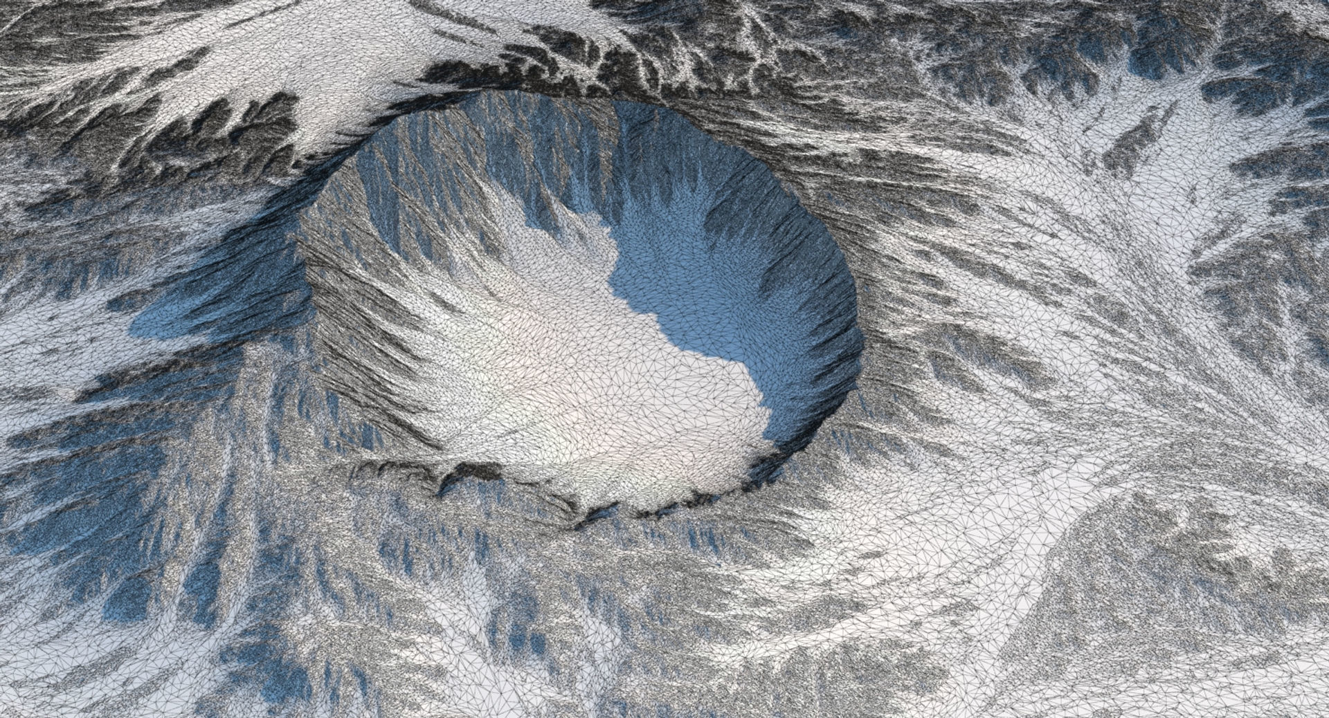 Crater 2 mountain with hole in middle 3D model_12