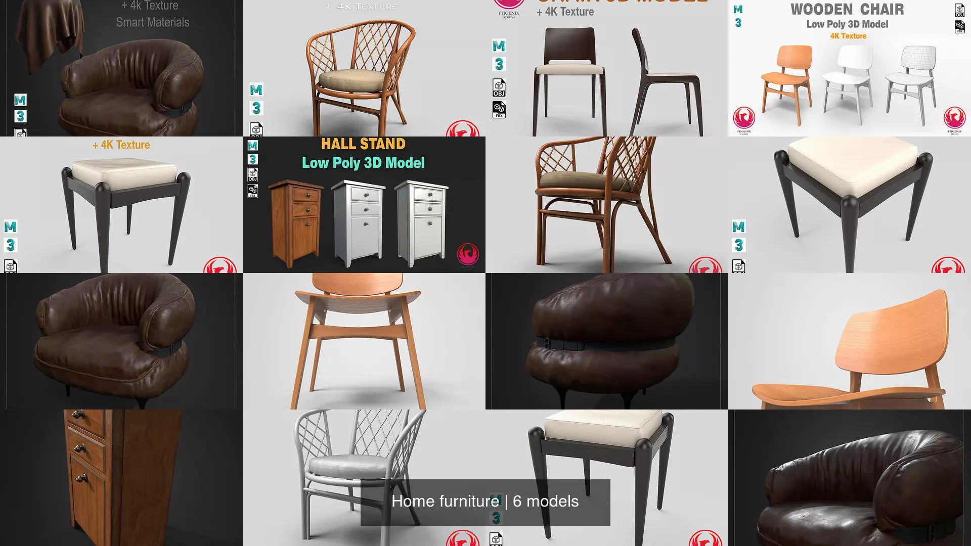 Home furniture 3D Model Collection_0