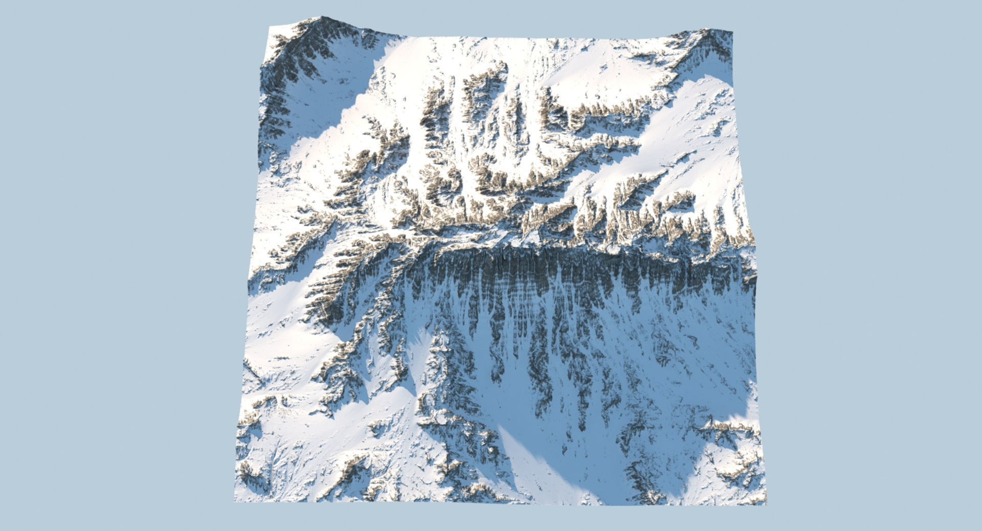 Snowy Mountain Terrain 2 3D model_10