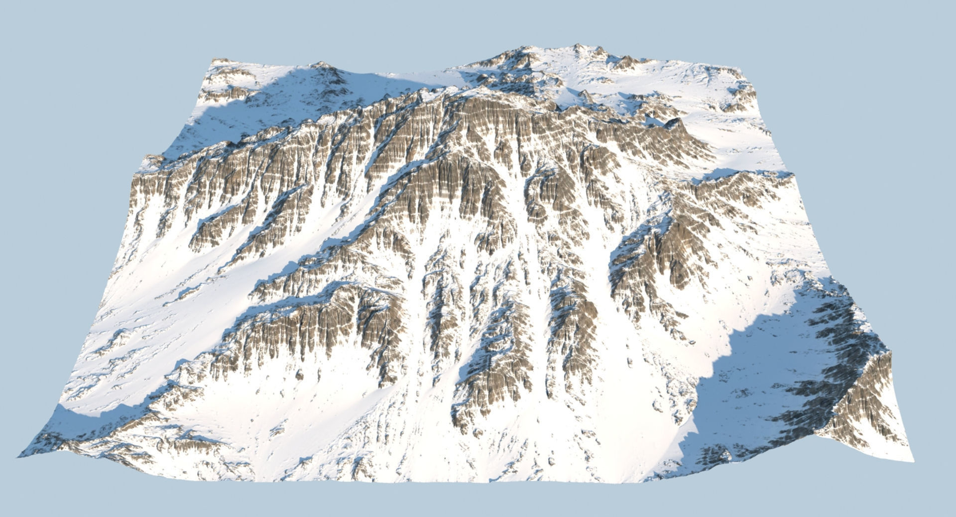 Snowy Mountain Terrain 2 3D model_7