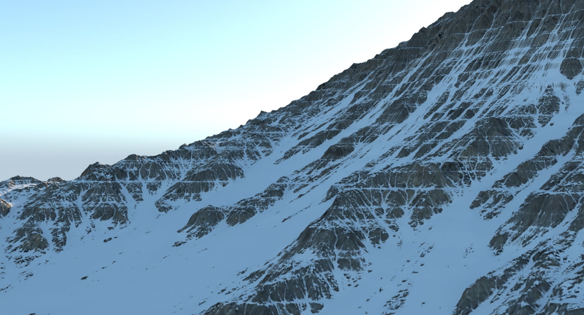 Snowy Mountain Terrain 2 3D model_3
