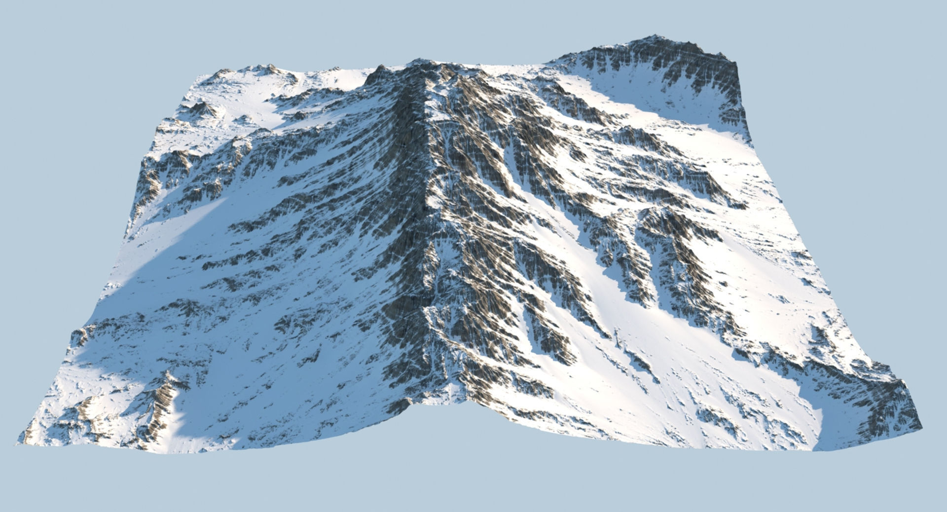 Snowy Mountain Terrain 2 3D model_8