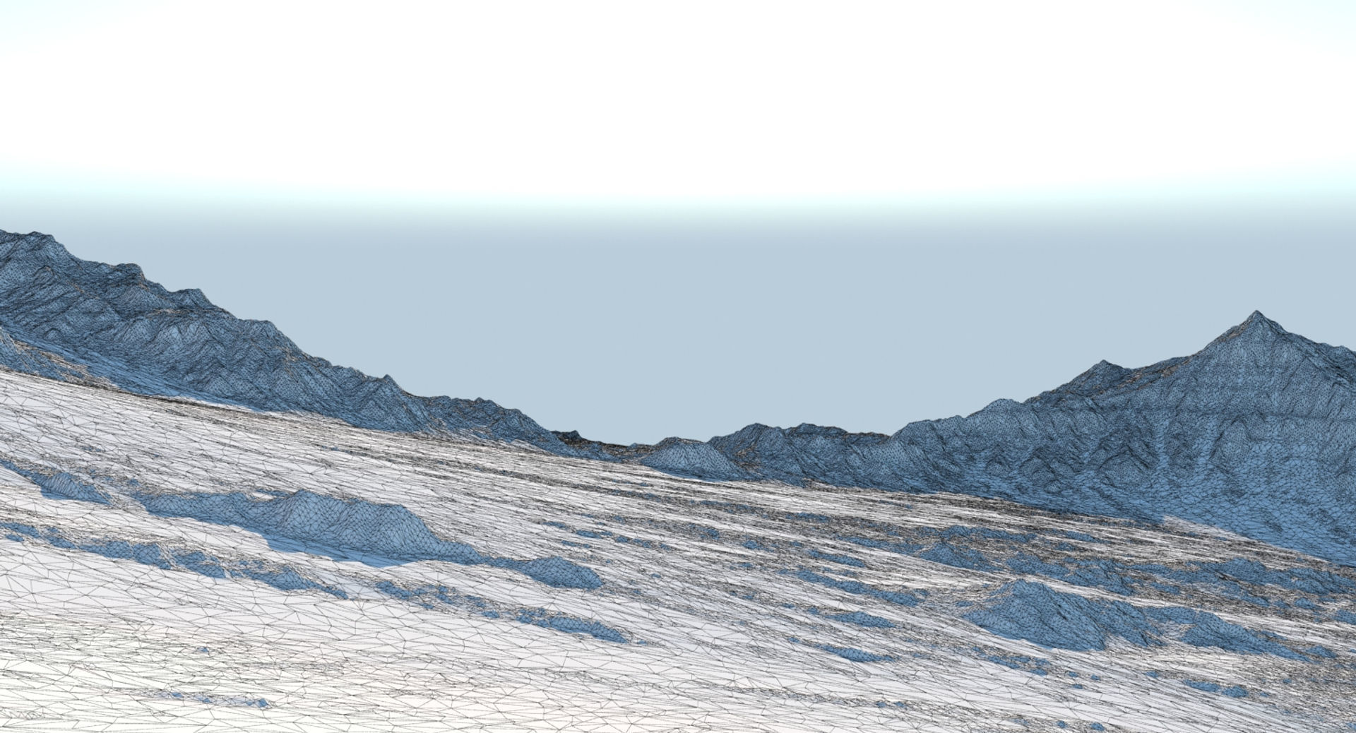 Snowy Mountain Terrain 2 3D model_12