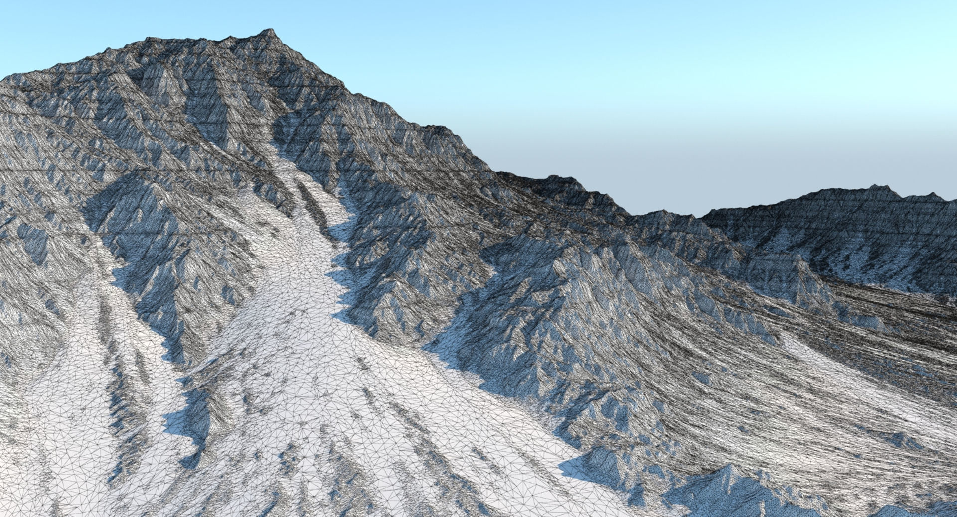 Snowy Mountain Terrain 2 3D model_6