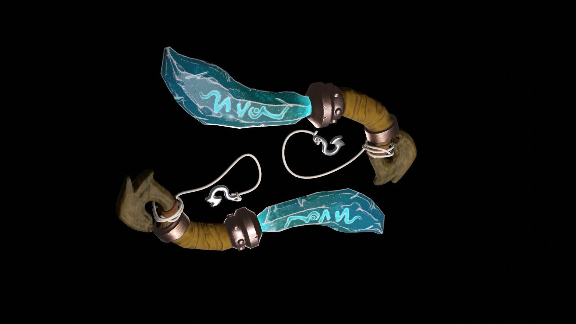 Dagger Stylized Low-poly 3D model_4