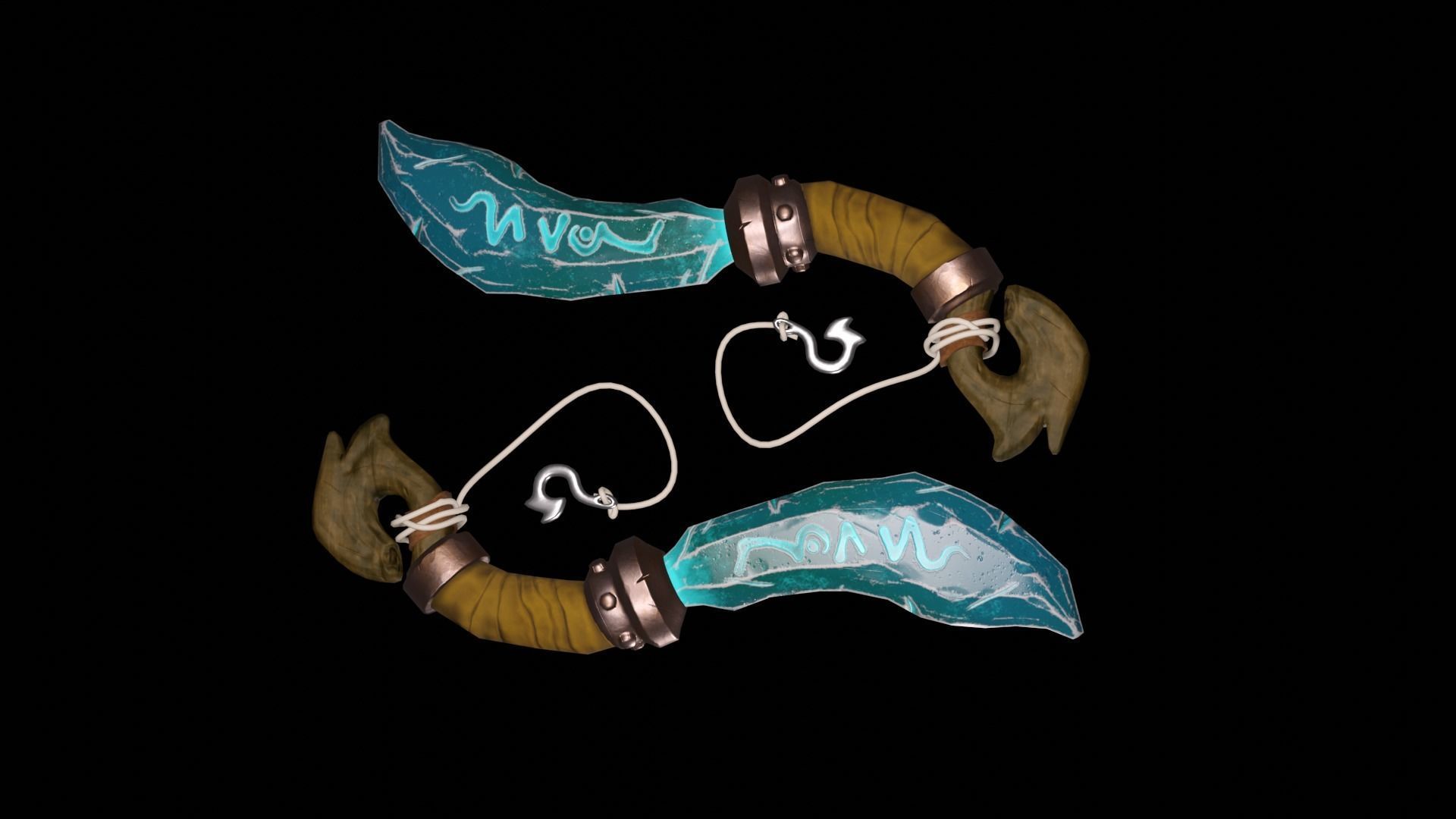 Dagger Stylized Low-poly 3D model_3