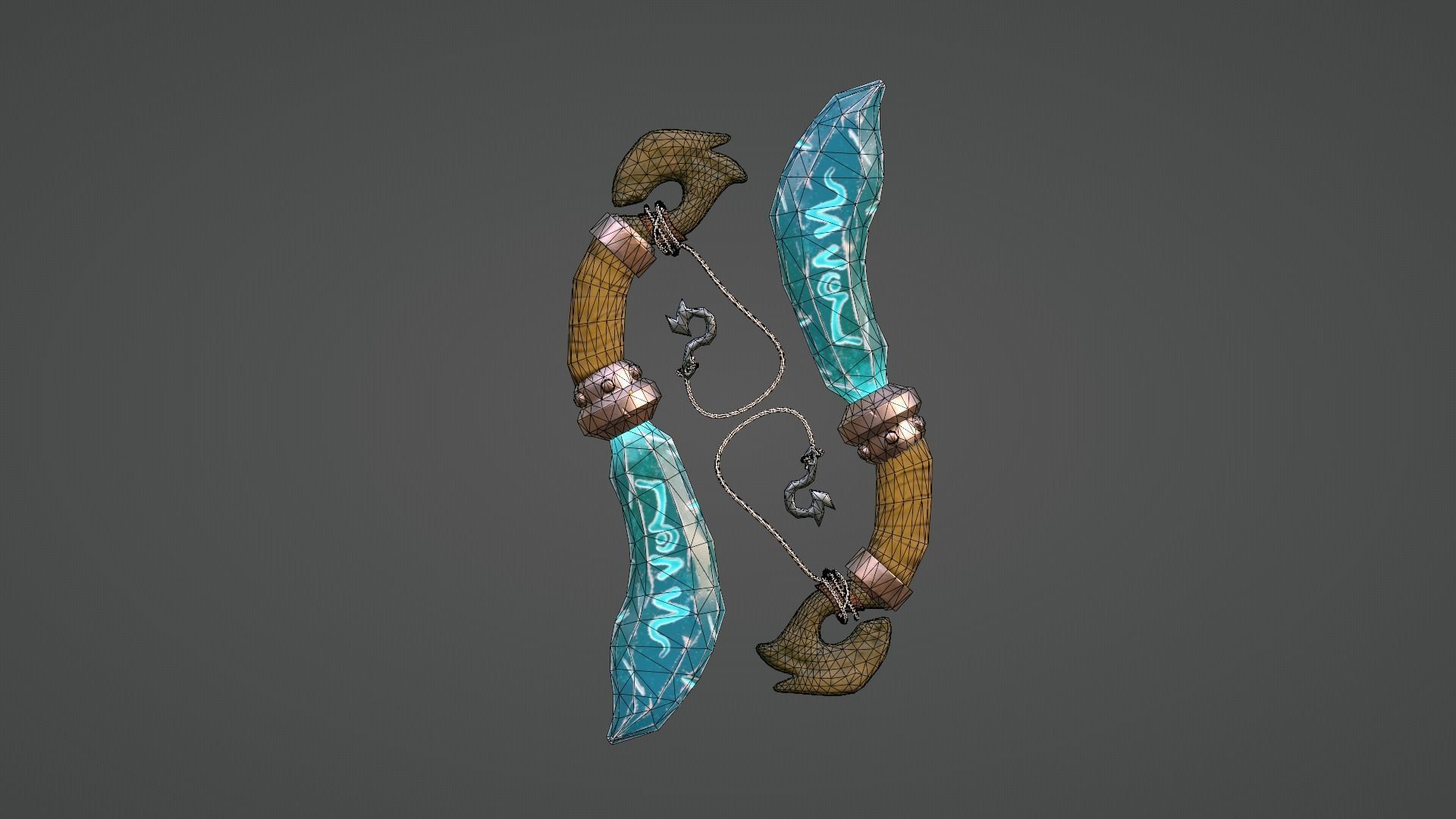 Dagger Stylized Low-poly 3D model_6