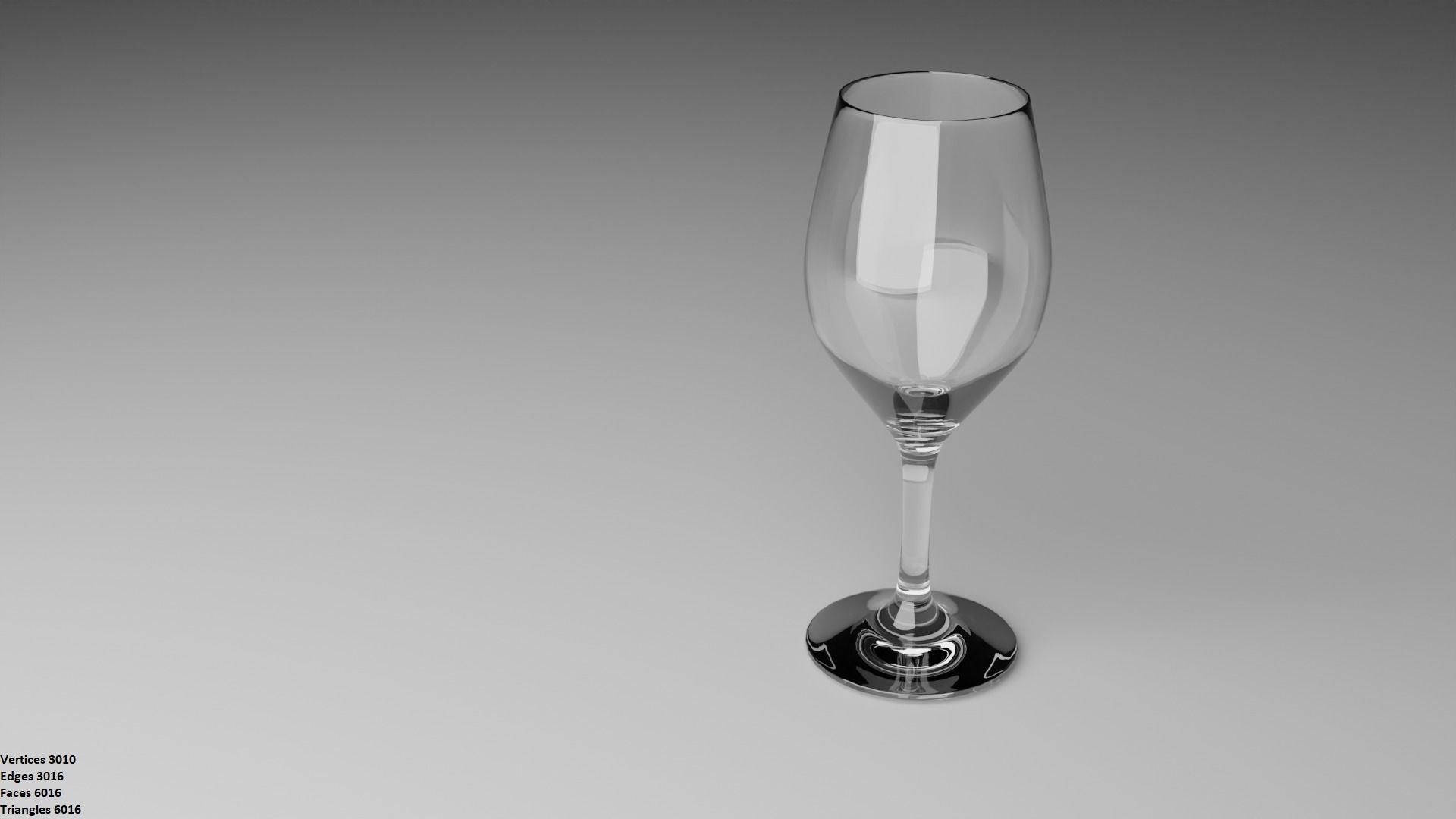 Three types of glasses Low-poly 3D model_4