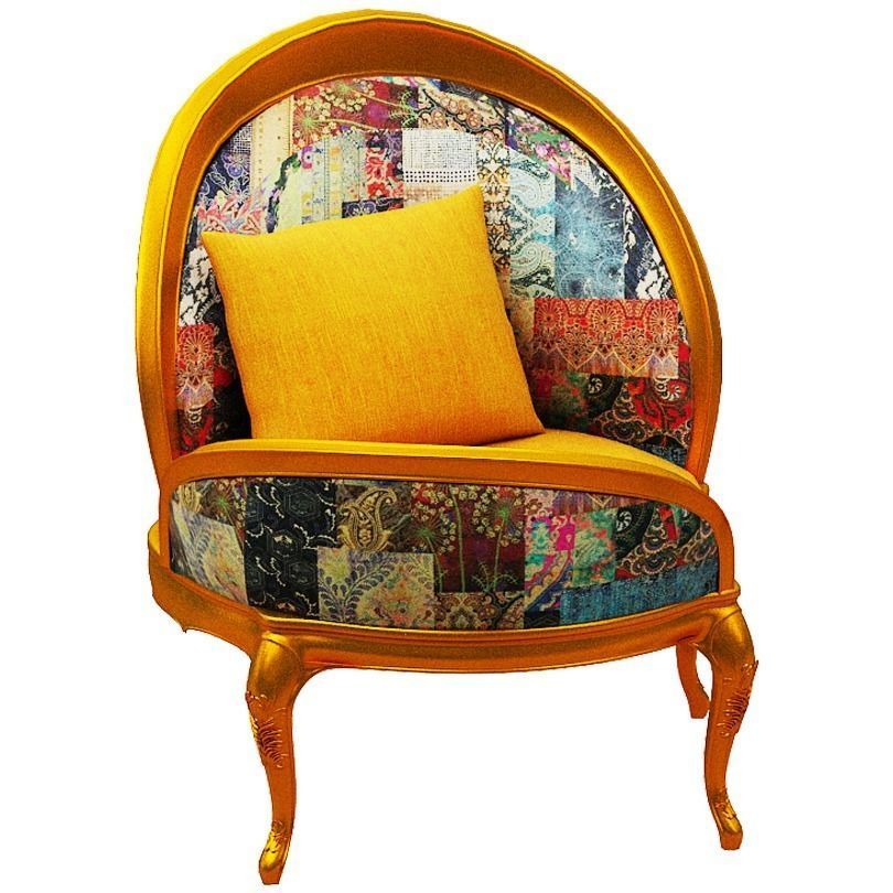 Classical sofa set  Low-poly 3D model_13