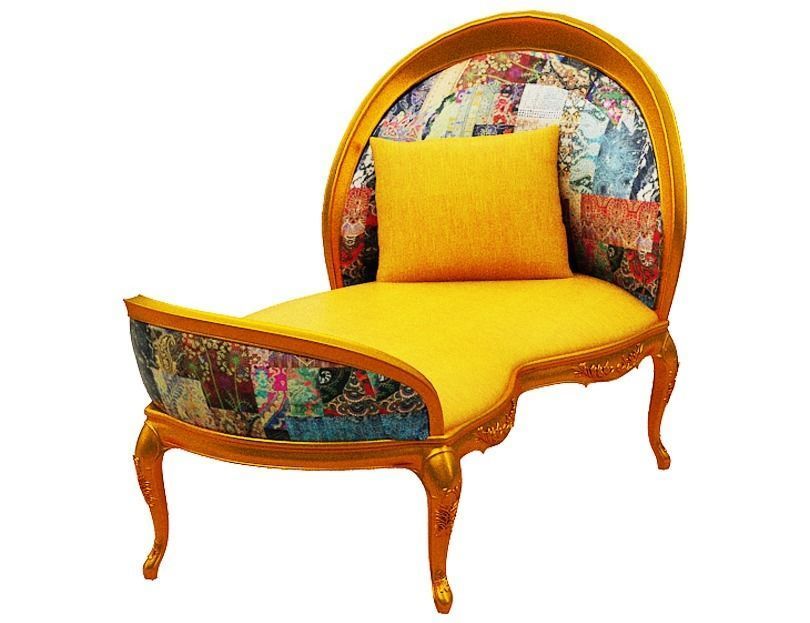 Classical sofa set  Low-poly 3D model_9