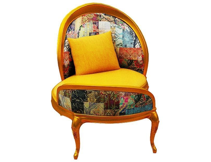 Classical sofa set  Low-poly 3D model_10