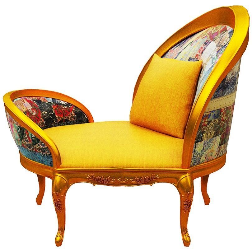 Classical sofa set  Low-poly 3D model_7