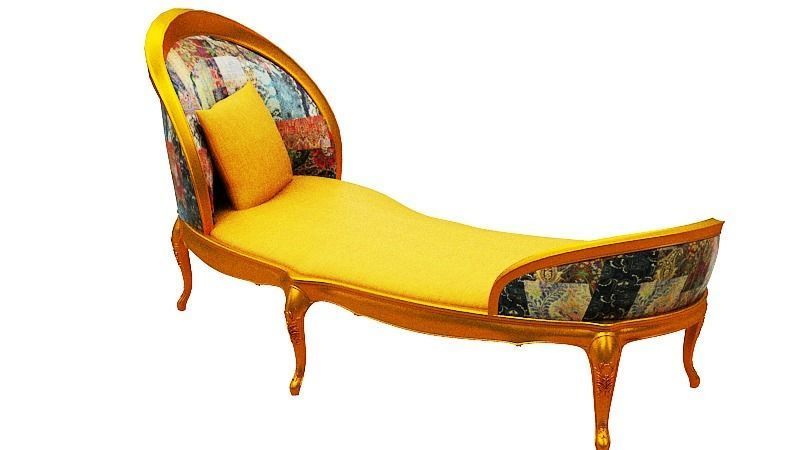 Classical sofa set  Low-poly 3D model_15