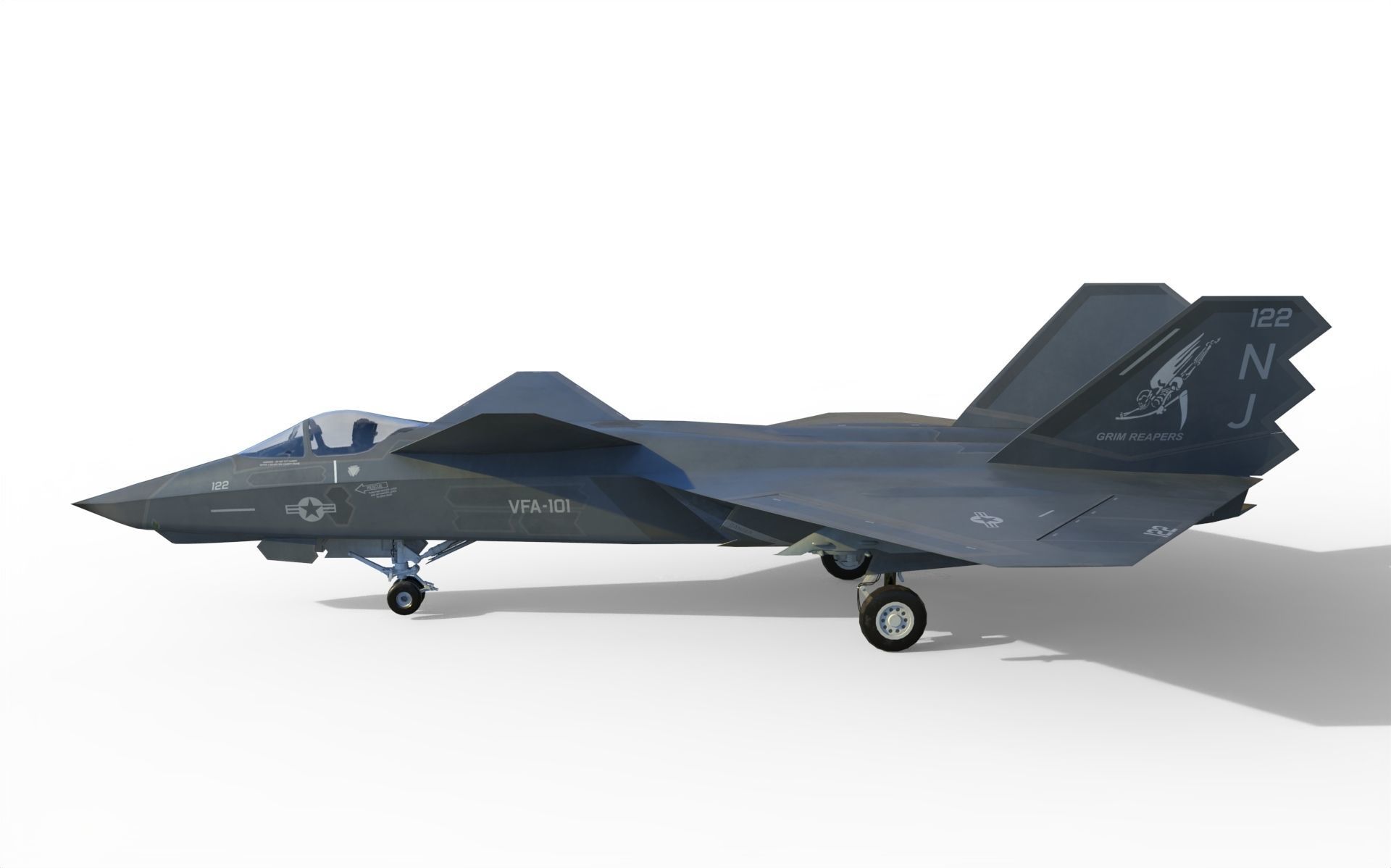 YF-23 naval NATF-23 3D model_8