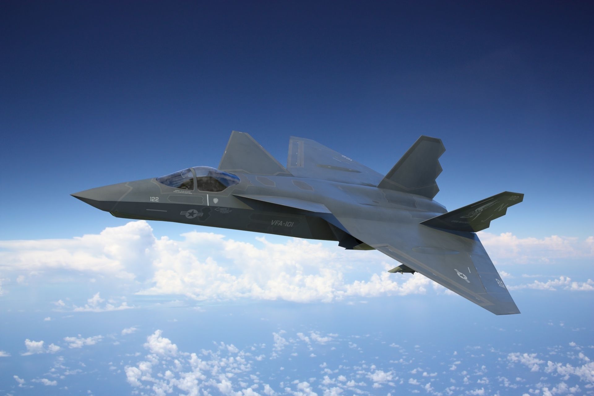 YF-23 naval NATF-23 3D model_2