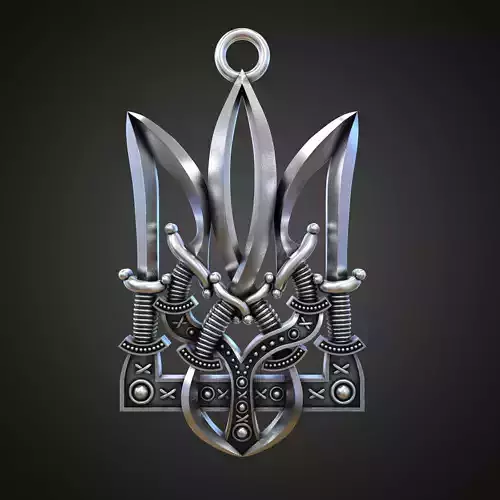 Trident silver knife 3D print model