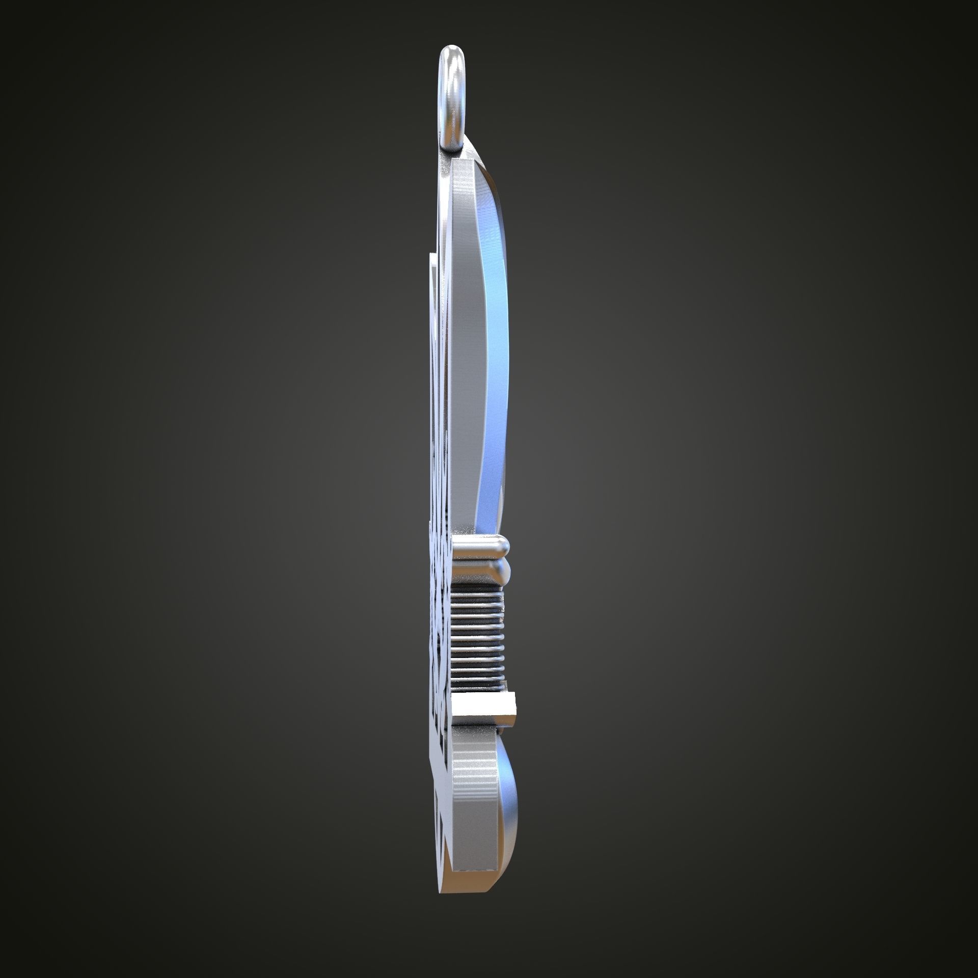 Trident silver knife 3D print model_14