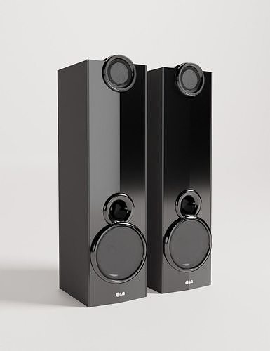 LG S67T5-S Home Speaker System  Low-poly 3D model