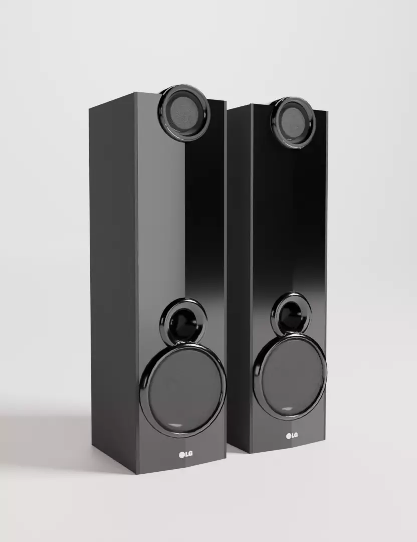 LG S67T5-S Home Speaker System Low-poly 3D model