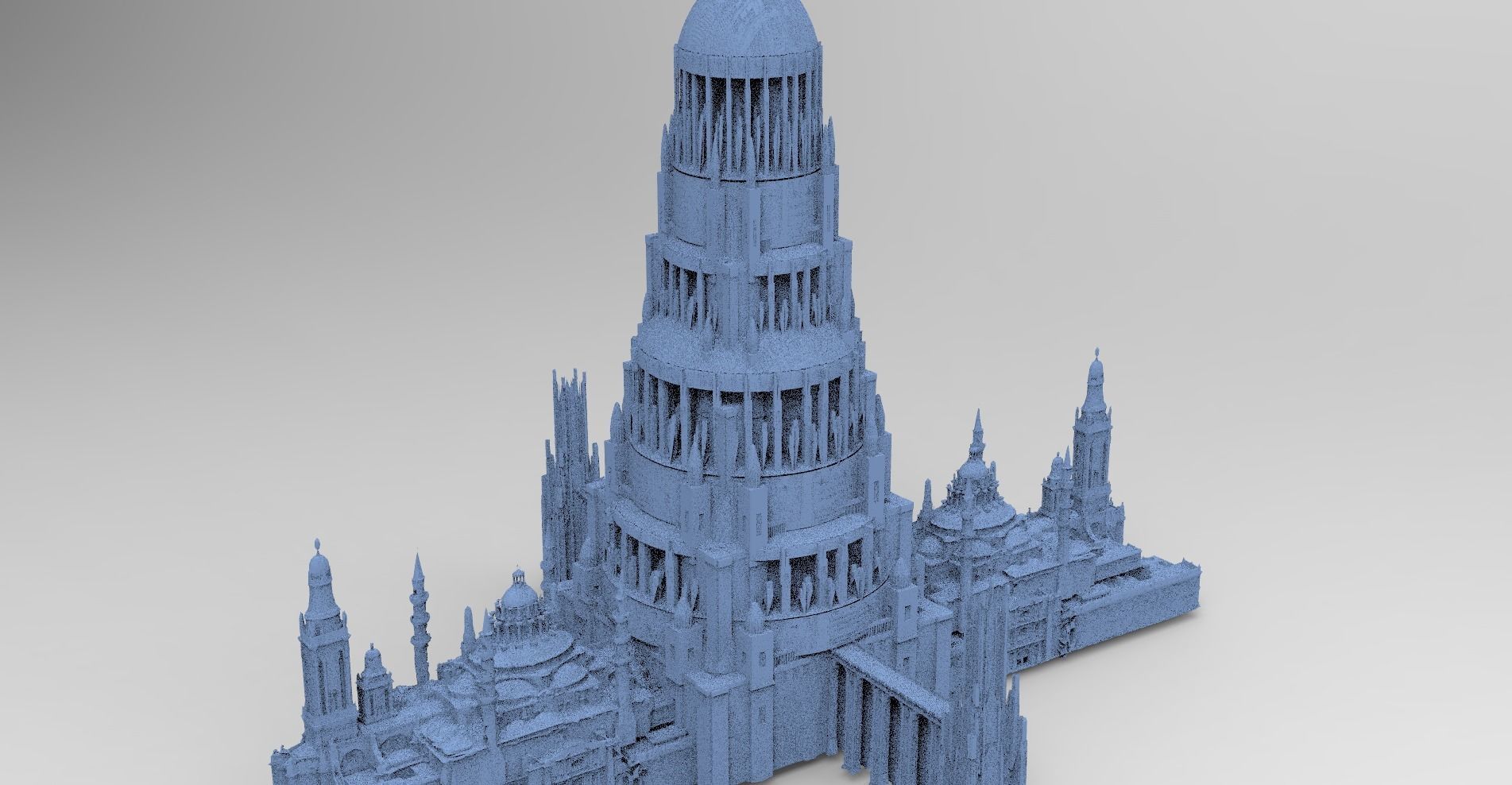 Fantasy Art Deco Grand Towers 3  3D model_1