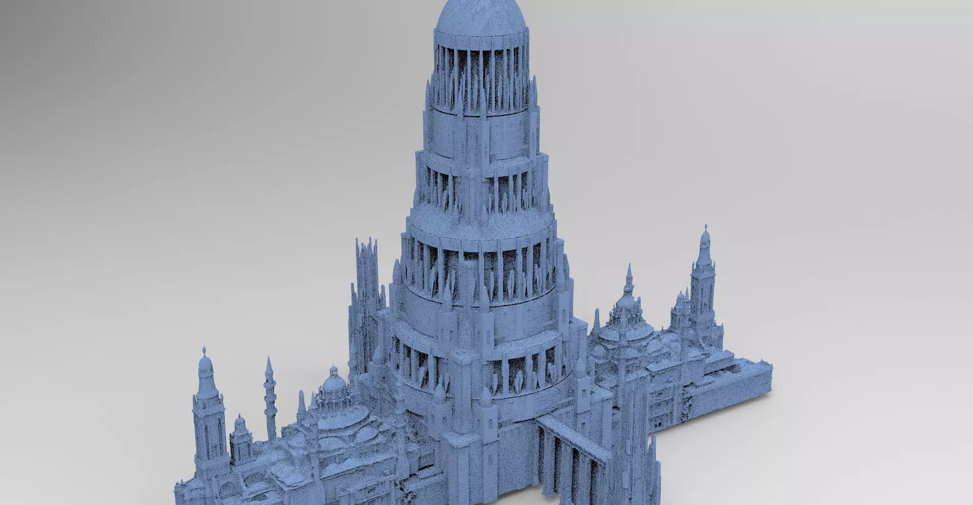 Fantasy Art Deco Grand Towers 3  3D model_0