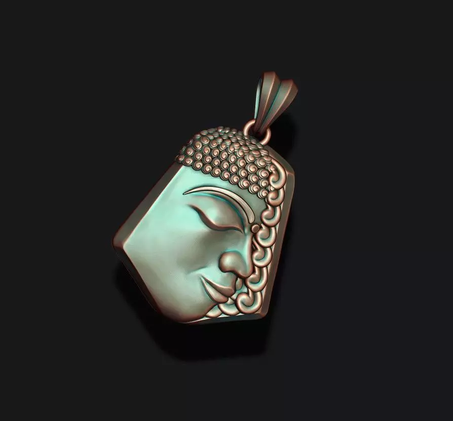 Buddha head pendant 3D print model