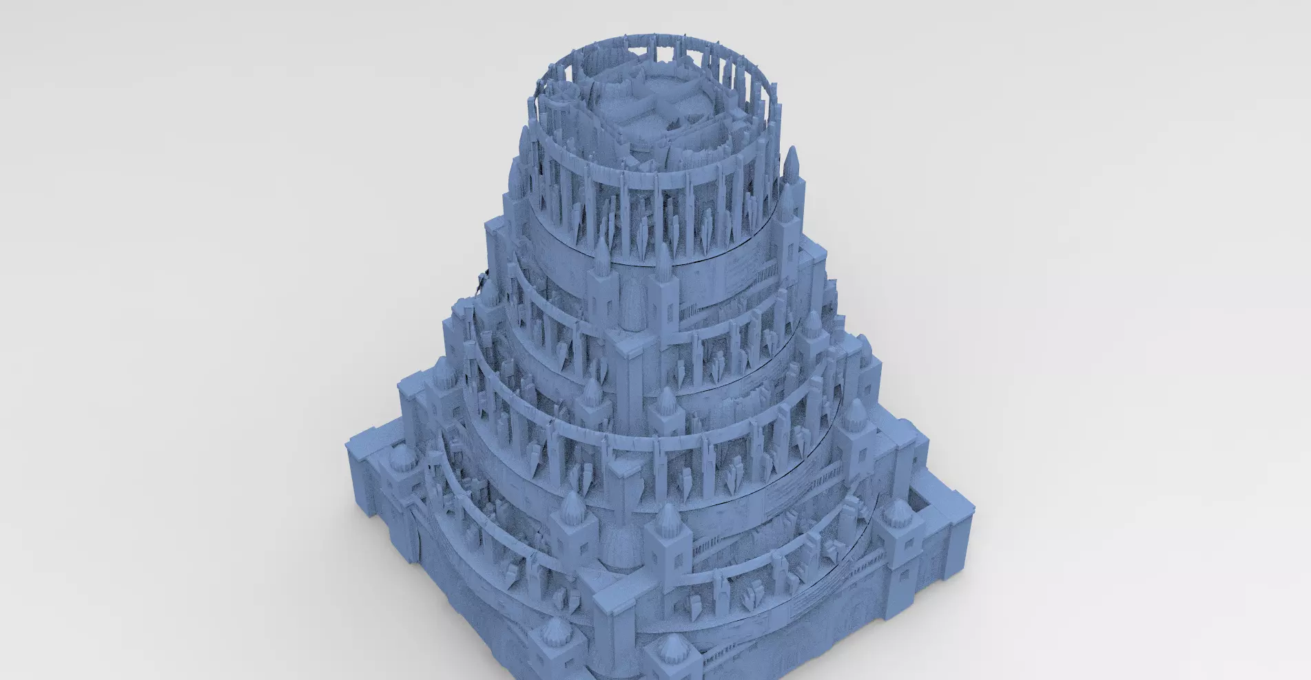 Fantasy Art Deco Grand Towers 4  3D model_0